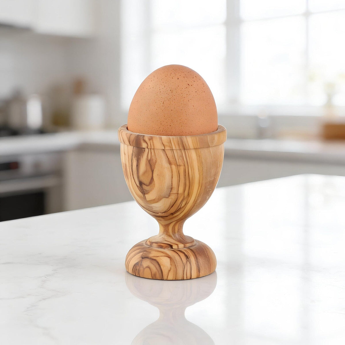 Coquetier en bois d'olivier