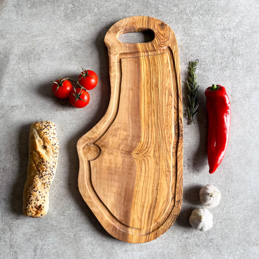 Grande planche de service en bois d'olivier 45 cm