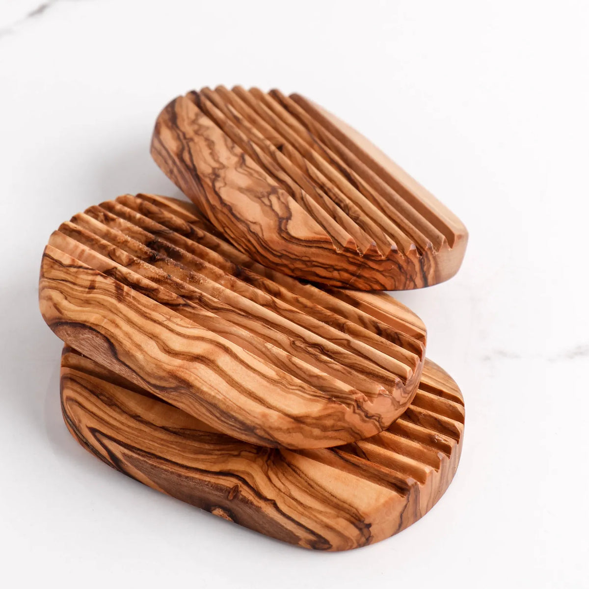 Porte-savon en bois d'olivier fabriqué à la main