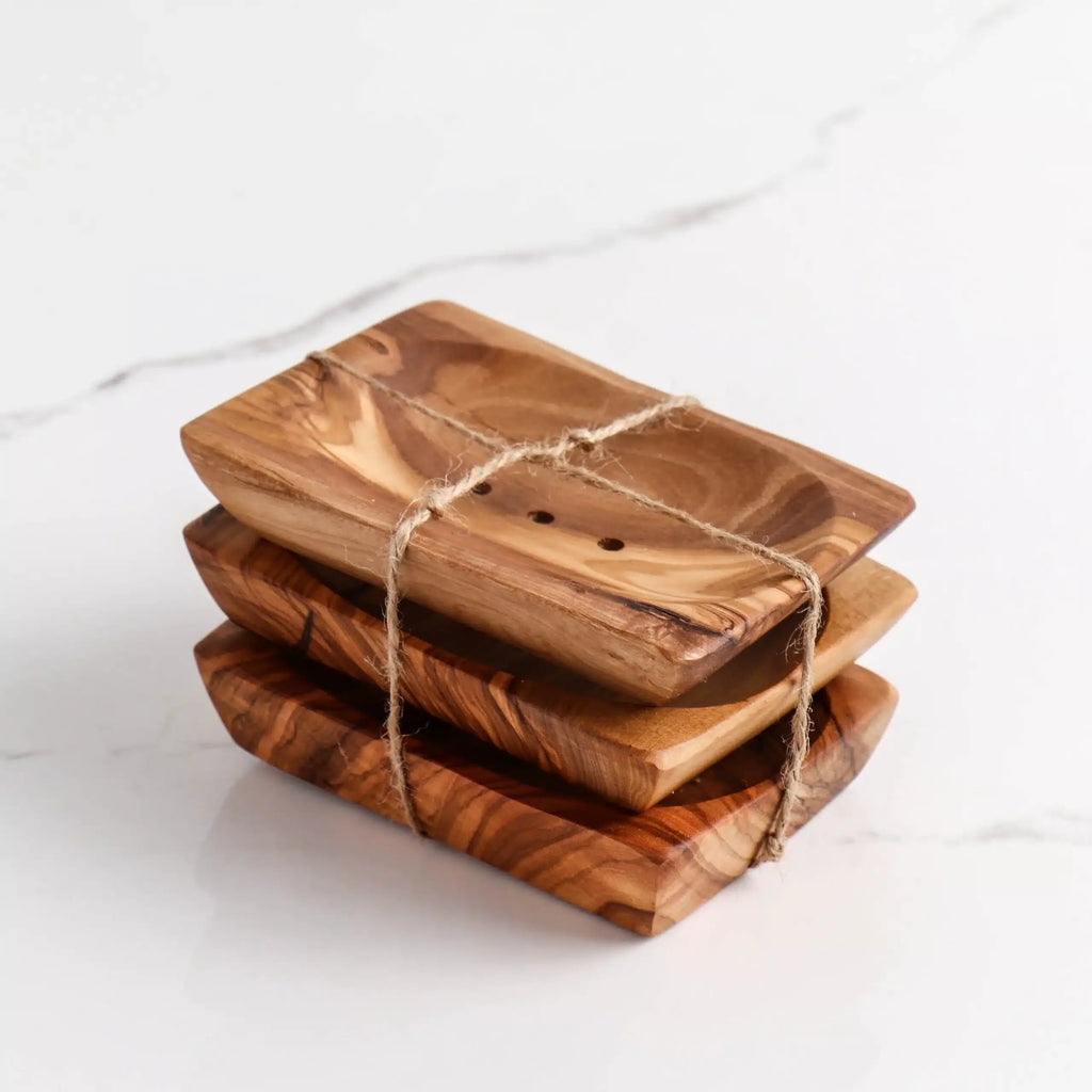 Porte-savon en bois d'olivier