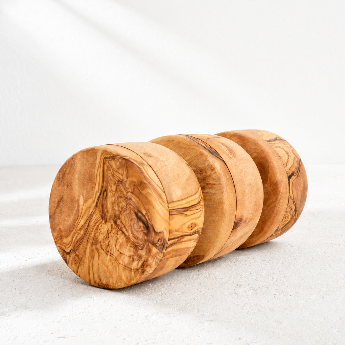 Boîte à friandises artisanale en bois d'olivier
