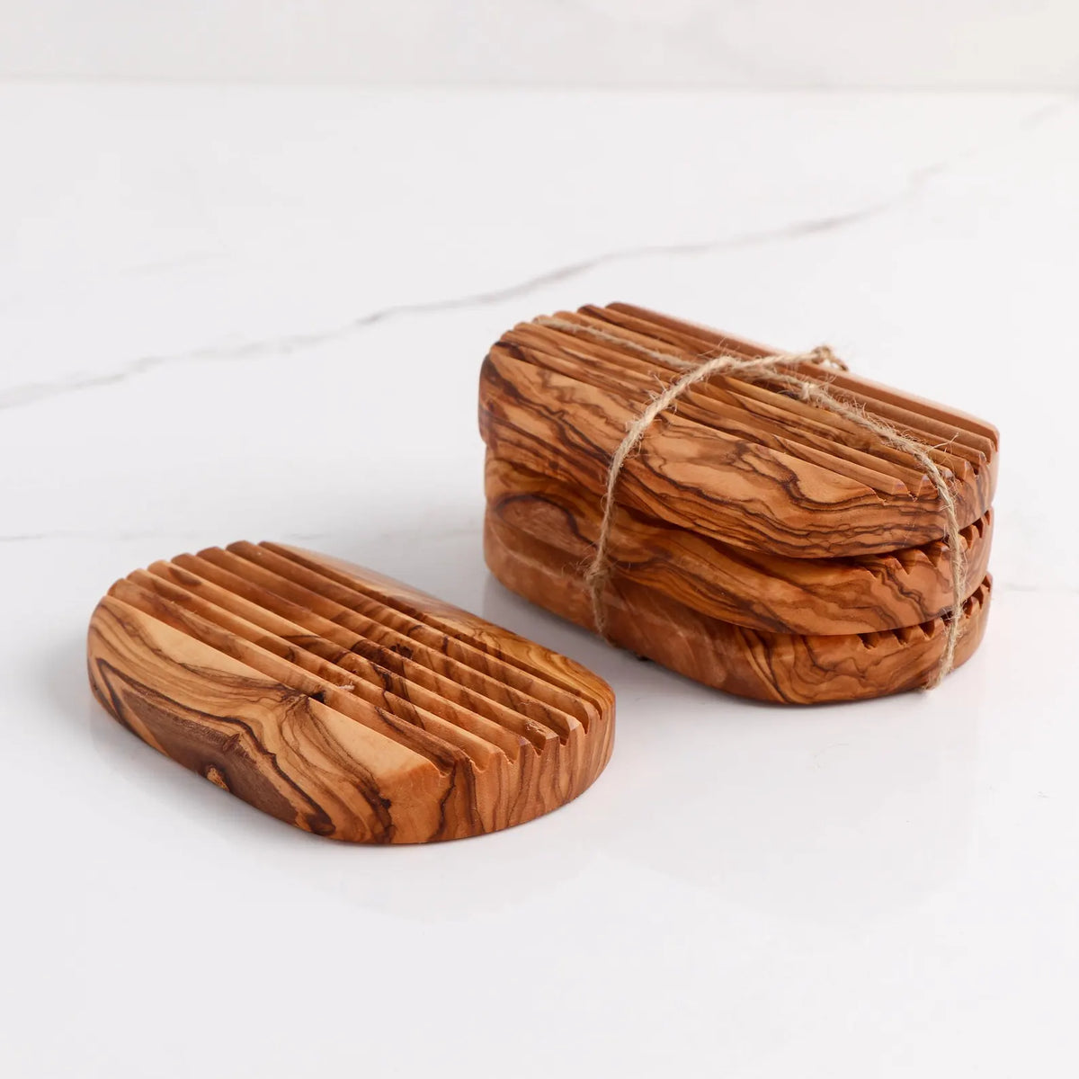 Porte-savon en bois d'olivier fabriqué à la main