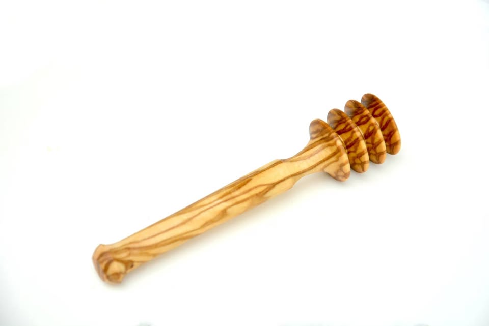 Cuillère à miel artisanale en bois d'olivier