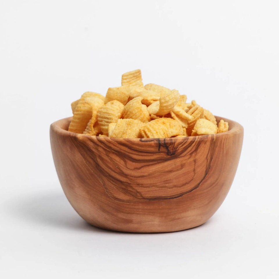 Bol artisanal de taille moyenne en bois d'olivier