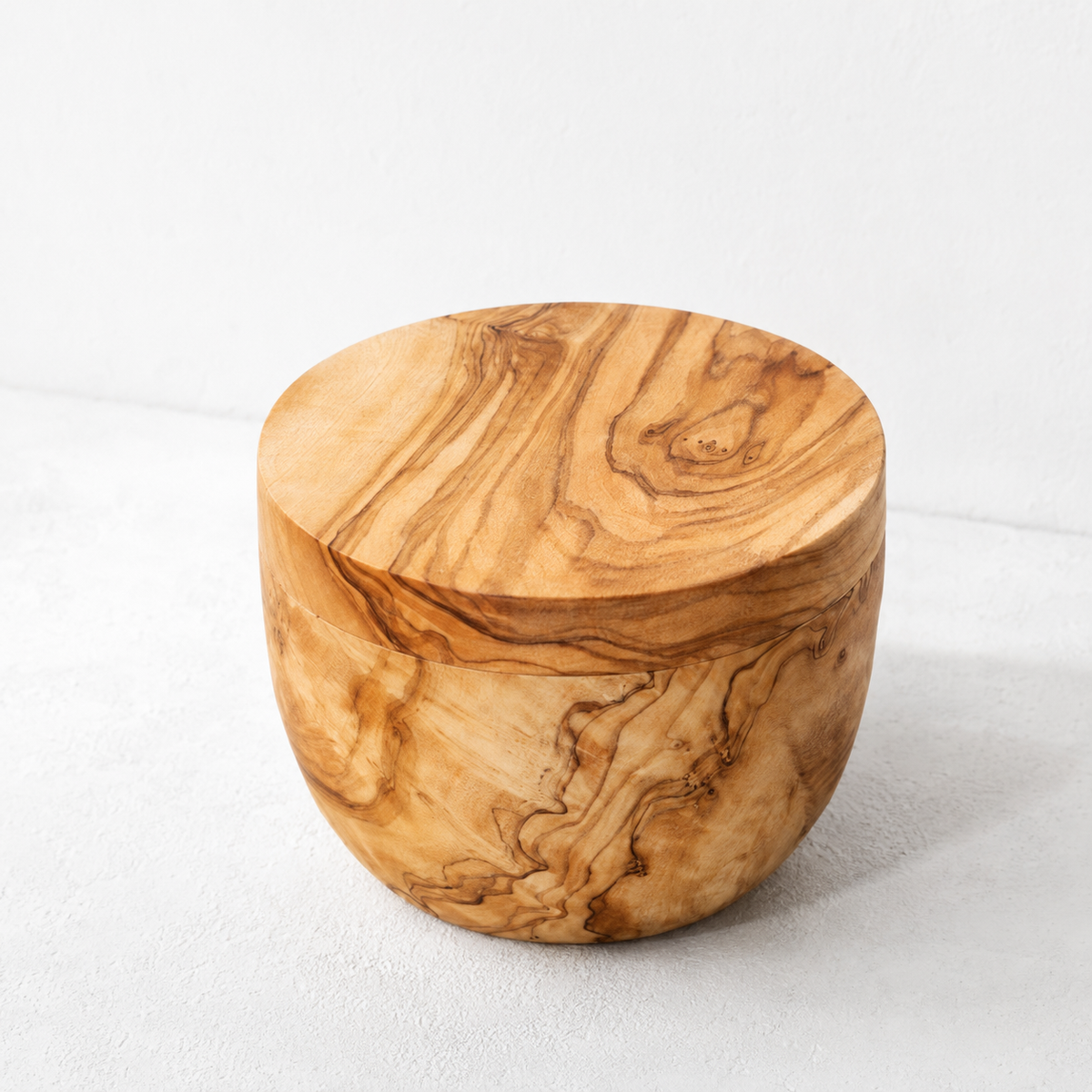 Boîte à friandises artisanale en bois d'olivier
