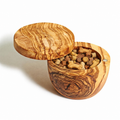 Boîte à friandises artisanale en bois d'olivier