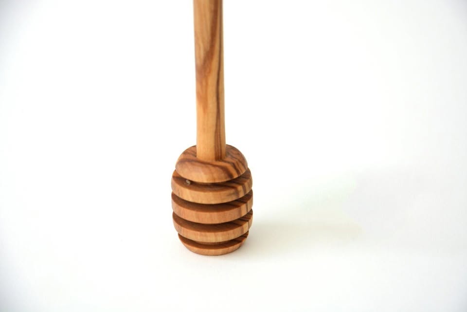 Cuillère à miel en bois d'olivier fait main