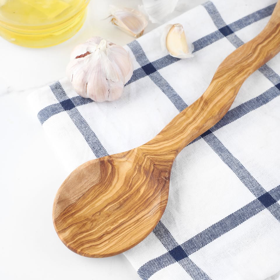 Cuillère de cuisine en bois d'olivier