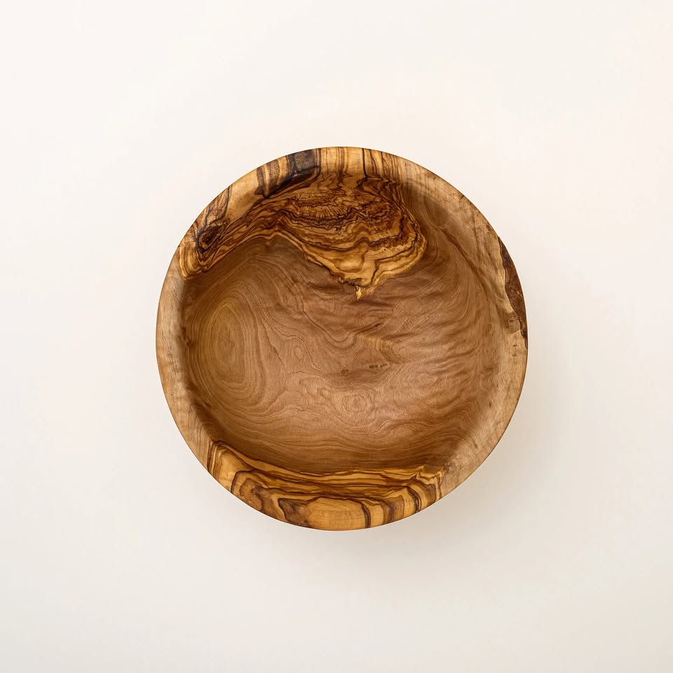 Saladier et coupe à fruits en bois d'olivier 16 cm