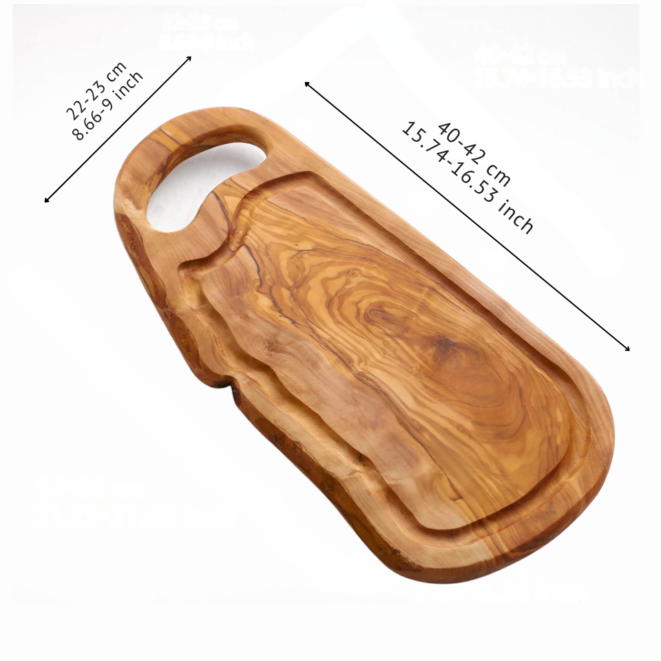 petite planche à découper artisanale en bois d'olivier