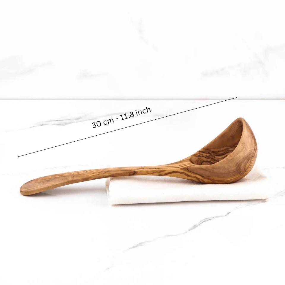 Louche en bois d'olivier faite main