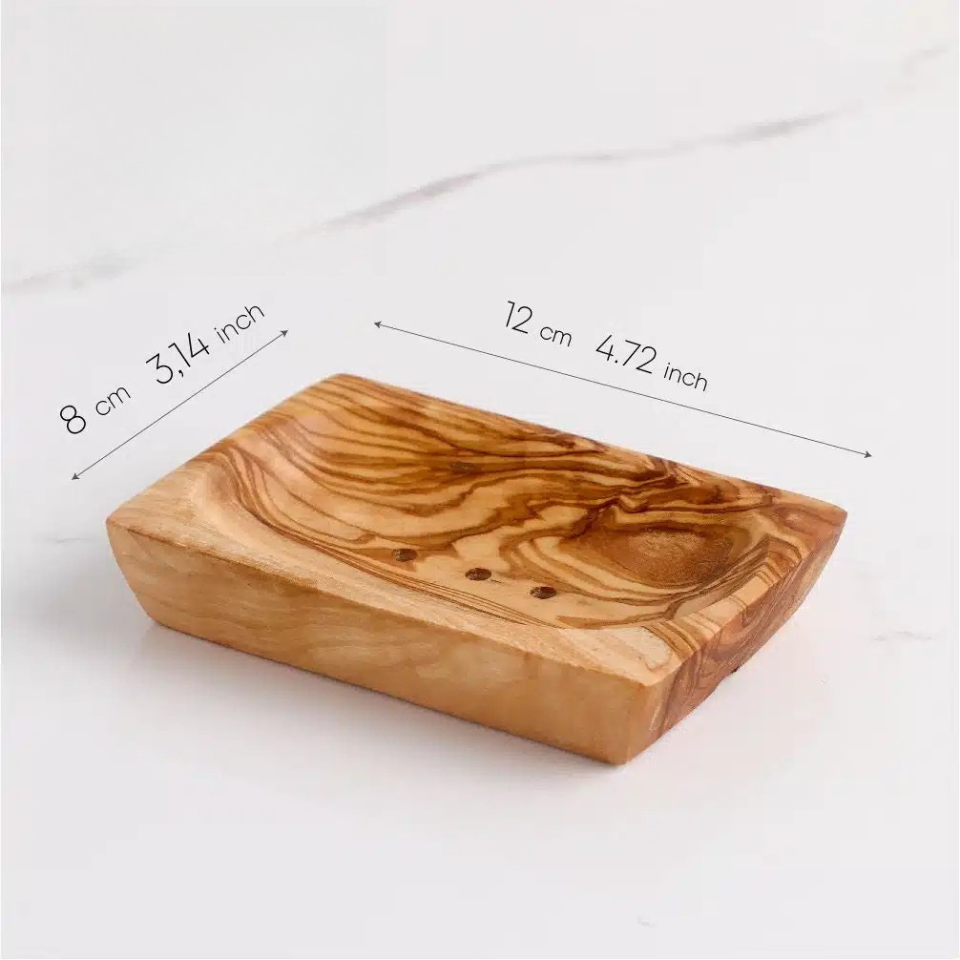 Porte-savon en bois d'olivier