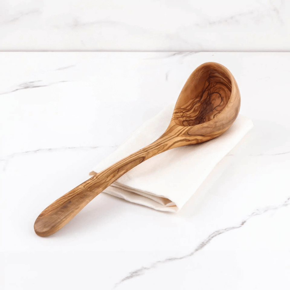 Louche en bois d'olivier faite main