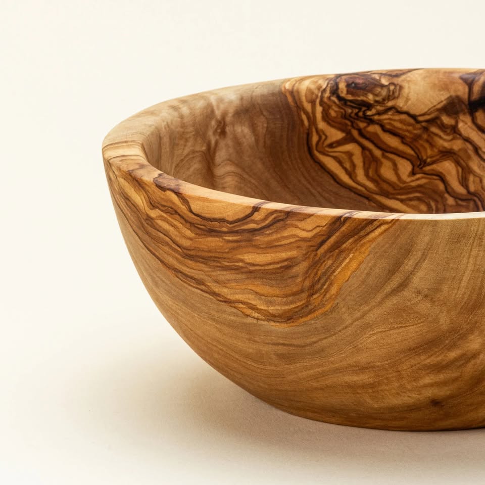 Saladier et coupe à fruits en bois d'olivier 16 cm