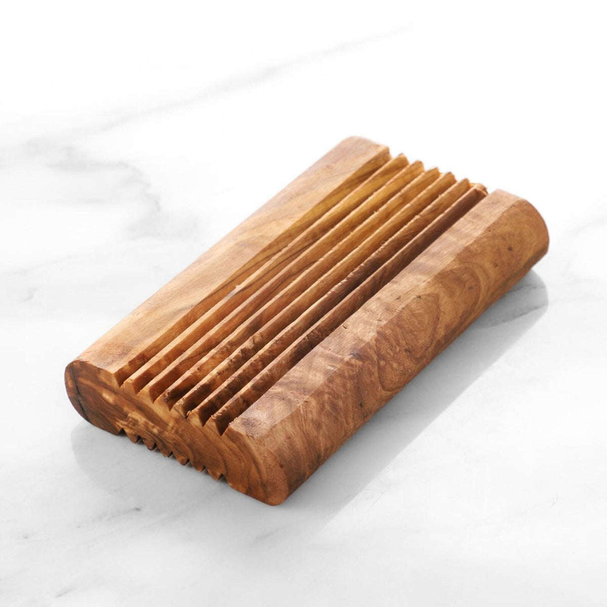 Porte-savon fait main en bois d'olivier