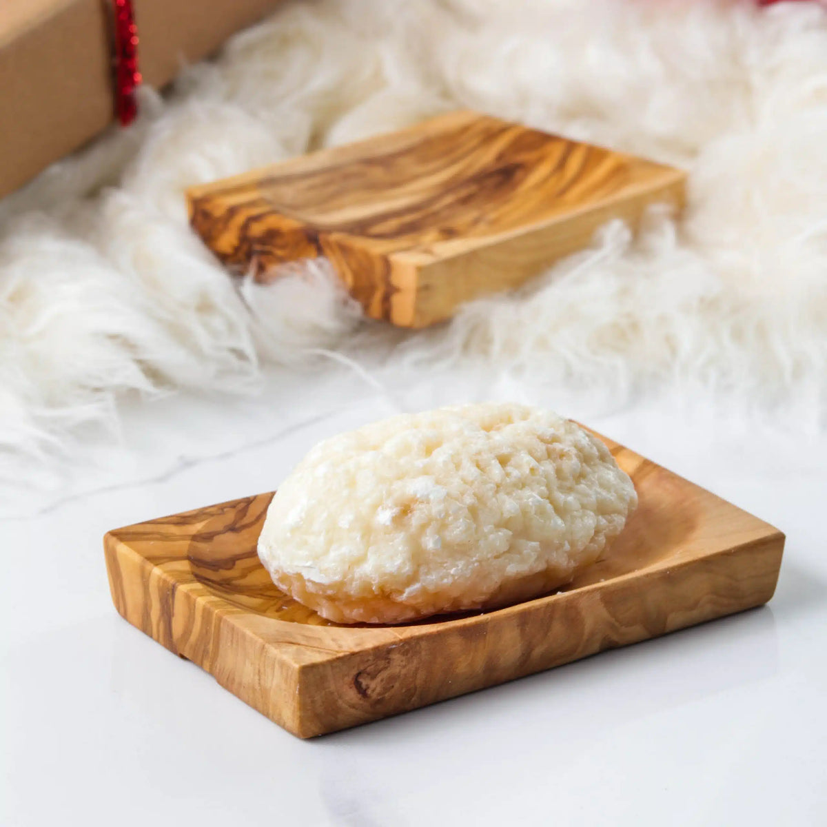Porte-savon en bois d'olivier