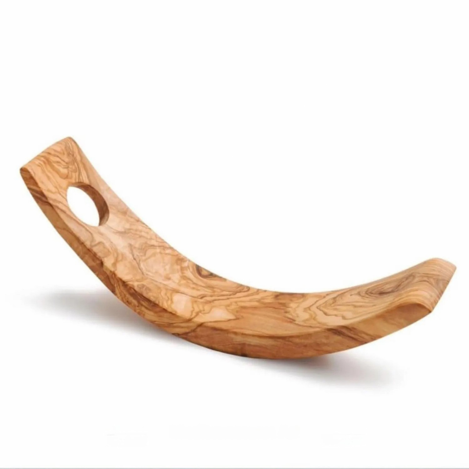 Support de bouteille flottant en bois d'olivier